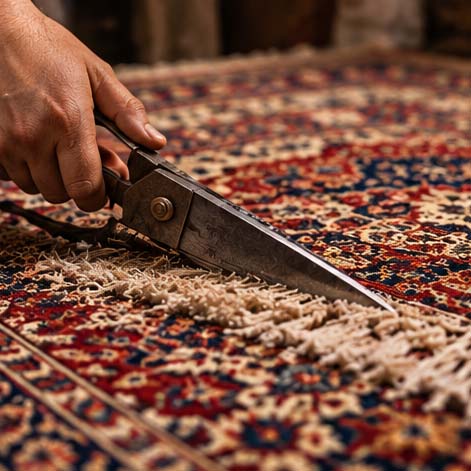 پرداخت و تکمیل فرش ایرانی